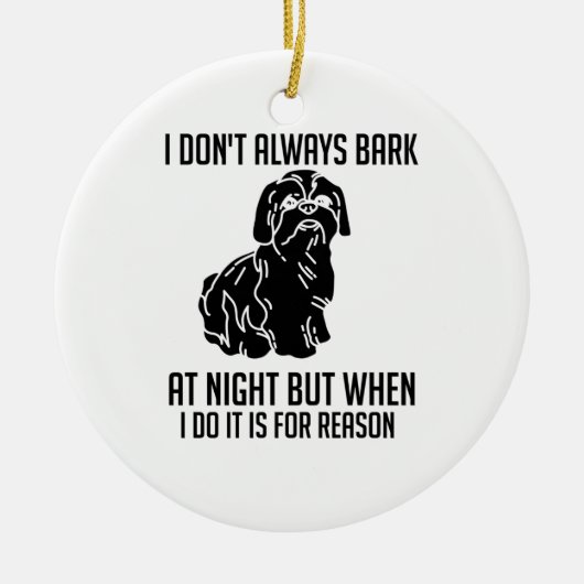 Shih Tzu Keramisch Ornament (Voorkant)