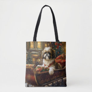 Shih Tzu Kerst Feestelijke Periode Draagtas