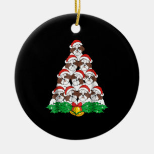 Shih Tzu kerstboom Dog-mas Lover Keramisch Ornament
