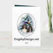 Shih Tzu kerstcadeaus Feestdagen Kaart (Achterkant)