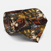 Shih Tzu Kerstfeest Seizoen Stropdas (Opgerold)