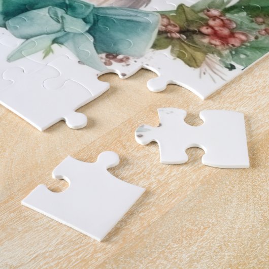 Shih Tzu Kerstkrans feestelijke pup Legpuzzel (Zijkant)