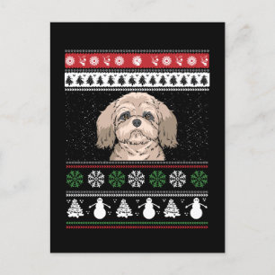 Shih Tzu Kerstmis Briefkaart