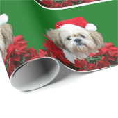 Shih Tzu Kerstmis Cadeaupapier (Rol Hoek)