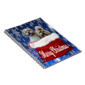Shih tzu Kerstmis Notitieboek (Rechterzijde)