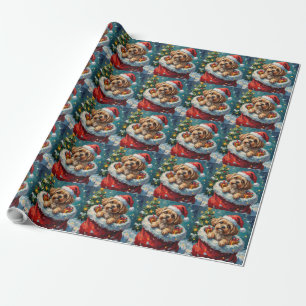 Shih Tzu Kerstmis Sinterklaas Zak Avontuur Cadeaupapier