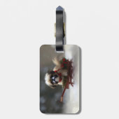 Shih Tzu Kerstsneeuw winter Bagagelabel (Achterkant verticaal)