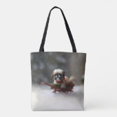 Shih Tzu Kerstsneeuw winter Draagtas (Achterkant)