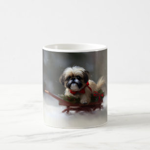 Shih Tzu Kerstsneeuw winter Koffiemok