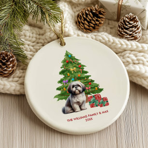 Shih Tzu kerstversiering Keramisch Ornament