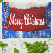 Shih tzu Kitchen Kerstmis Theedoek (Gevouwen)