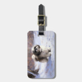 Shih Tzu Laat het sneeuwen Kerstmis Bagagelabel (Voorkant verticaal)