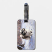 Shih Tzu Laat het sneeuwen Kerstmis Bagagelabel (Achterkant verticaal)
