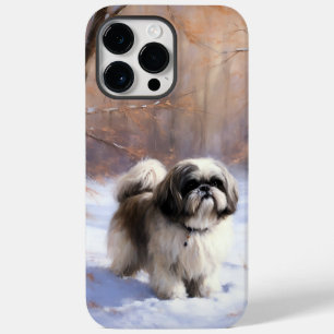 Shih Tzu Laat het sneeuwen Kerstmis Case-Mate iPhone 14 Pro Max Hoesje