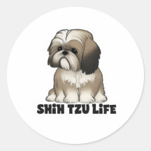 Shih Tzu Leven - Illustratie van een schattige hon