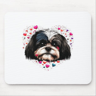 Shih Tzu Liefde Hart Voor Valentijnsdag Op Shih Tz Muismat