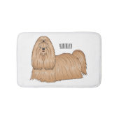 Shih tzu long hair cartoon illustratie badmat (Voorkant)