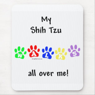Shih Tzu loopt over je heen Muismat