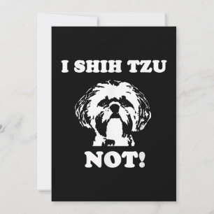 Shih Tzu Lover   I Shih Tzu not Funny Dog Bedankkaart