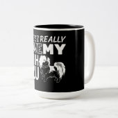 Shih Tzu Lover| Ik hou gewoon van mijn sjiitische Tweekleurige Koffiemok (Voorkant rechts)