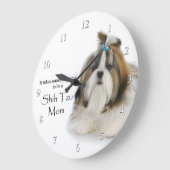 Shih Tzu Mam Clock Grote Klok (Hoek)