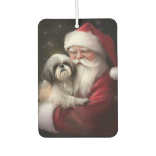 Shih Tzu met Kerstman Festieve Kerst  Luchtverfrisser
