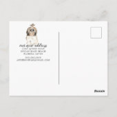 Shih tzu Moving Announcement Briefkaart (Achterkant)