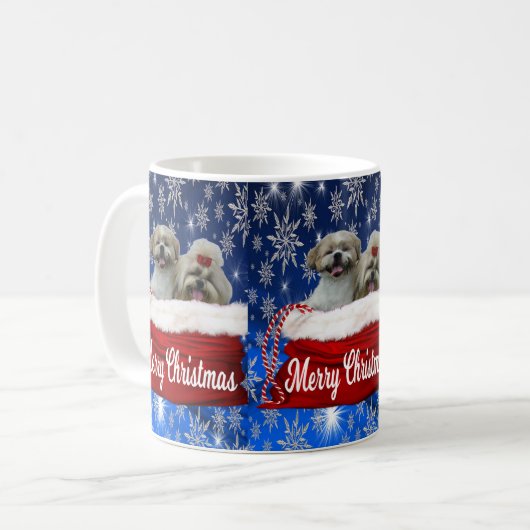Shih tzu Mug Christmas (Devant gauche)