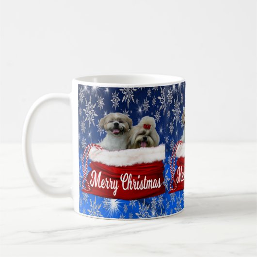 Shih tzu Mug Christmas (Gauche)
