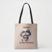 Shih Tzu - Naam hond toevoegen, tekst wijzigen Draagtas (Voorkant)
