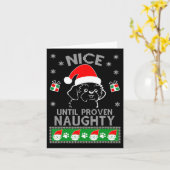 Shih Tzu Nice tot bewezen Naughty Ugandekerst Kaart (Gele Bloem)