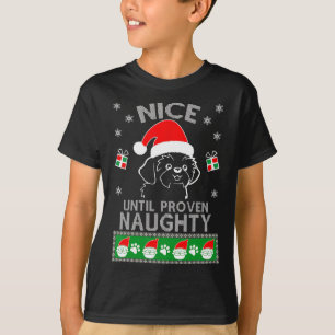 Shih Tzu Nice tot bewezen Naughty Ugandekerst T-shirt