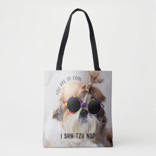 Shih Tzu Niet leuk leuke hondenliefhebbers Custom  Draagtas (Voorkant)