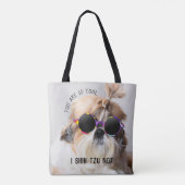Shih Tzu Niet leuk leuke hondenliefhebbers Custom  Draagtas (Achterkant)