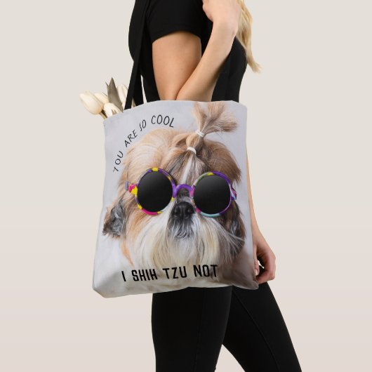 Shih Tzu Niet leuk leuke hondenliefhebbers Custom  Draagtas (Dichtbij)