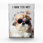 Shih Tzu Niet leuk leuke hondenliefhebbers Custom Fotoblokken (Voorkant)