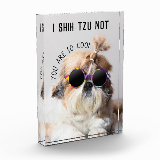 Shih Tzu Niet leuk leuke hondenliefhebbers Custom  Fotoblokken (Links)