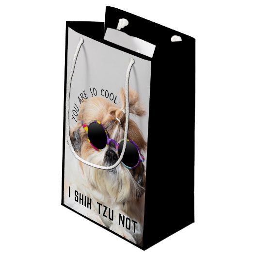 Shih Tzu Niet leuk leuke hondenliefhebbers Custom Klein Cadeauzakje (Achterkant Gekanteld)