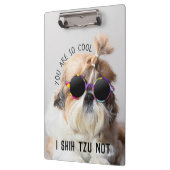 Shih Tzu Niet leuk lieve hondenliefhebbers Aangepa Klembord (Links)