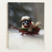 Shih Tzu Noël neige hiver (Devant)