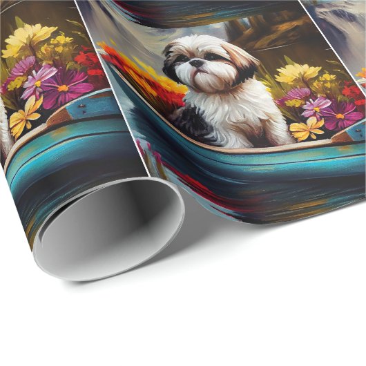 Shih Tzu op een peddel: Een Schilderachtig avontuu Cadeaupapier (Rol Hoek)