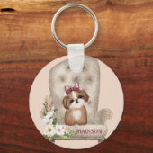 Shih Tzu op stoel Sleutelhanger (Achterkant)