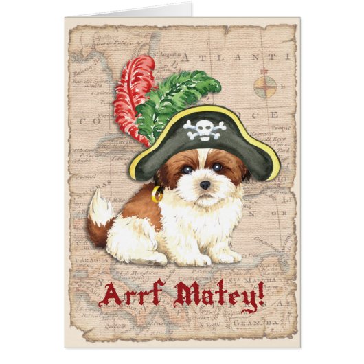 Shih Tzu Pirate Kaart (Voorkant)