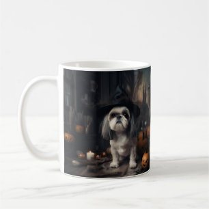 Shih Tzu Pompoenen Halloween Griezelen Koffiemok
