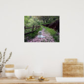 Shih Tzu Poster Purple Flowers (Keuken)