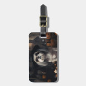 Shih Tzu Pumpkins Halloween eng Bagagelabel (Voorkant verticaal)