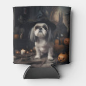Shih Tzu Pumpkins Halloween eng Blikjeskoeler (Voorkant)