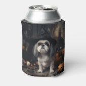 Shih Tzu Pumpkins Halloween eng Blikjeskoeler (Blikje Achterkant)