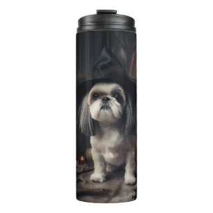 Shih Tzu Pumpkins Halloween eng Thermosbeker