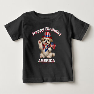 Shih Tzu Puppy (2f) Patriottisch Kinder T-shirt
